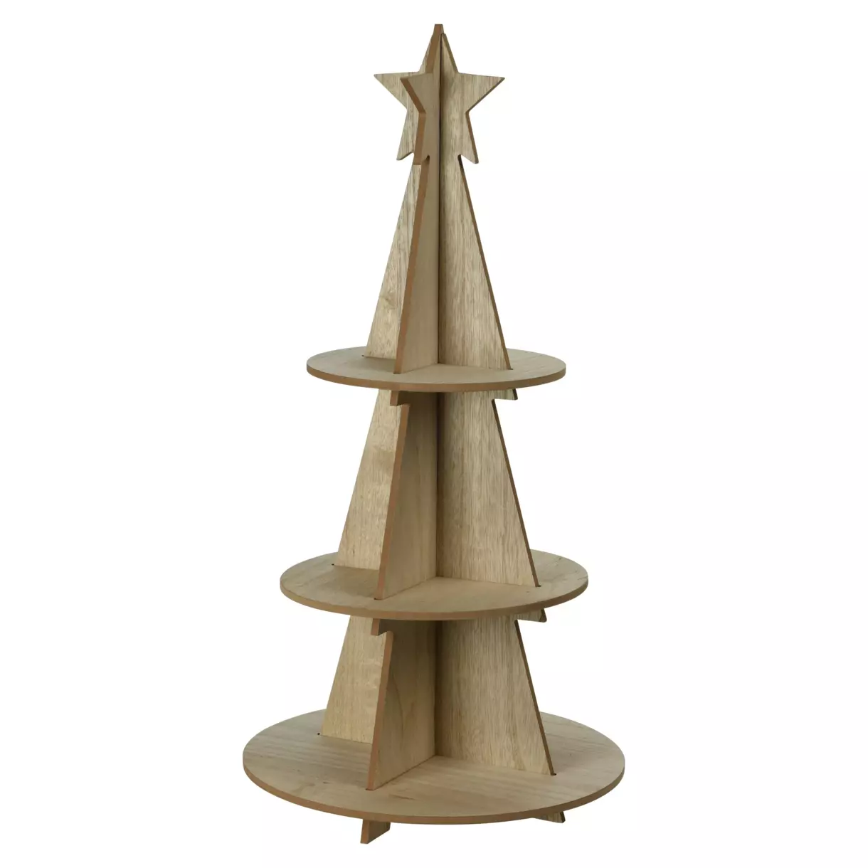 Deko-Tanne aus Holz Tornela H60 cm 1