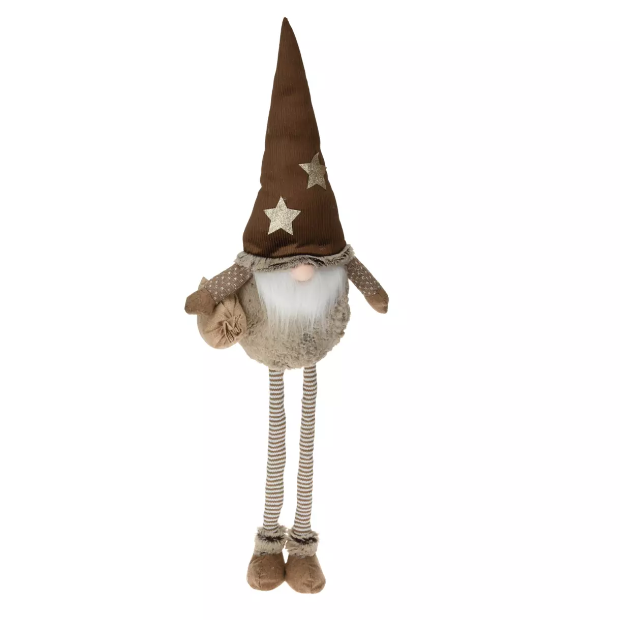 Duende navideño Capuchina con patas telescópicas Marrón A90 cm

 1