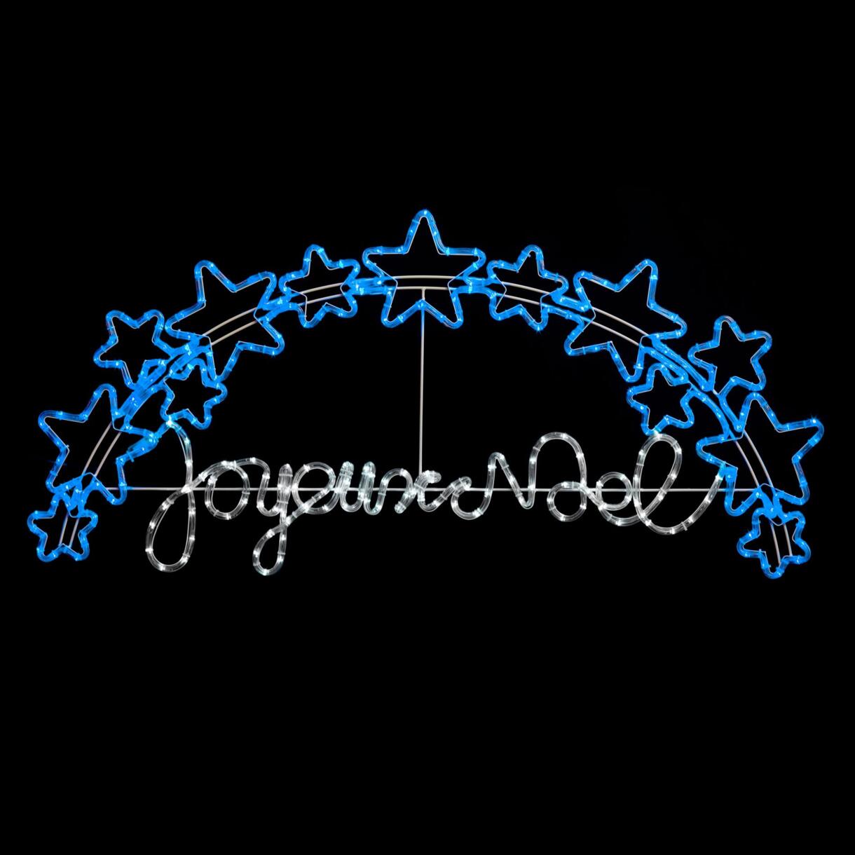 Verlicht bord "Joyeux Noel" Koud wit/ Blauw 134 LED 1