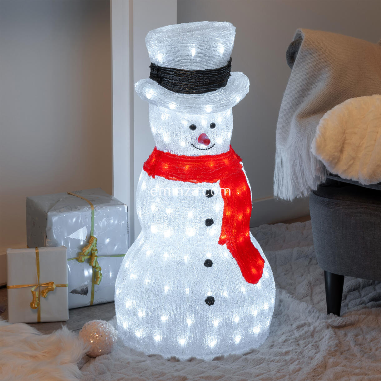 Muñeco de nieve luminoso Igor Blanco frío 160 LED 1
