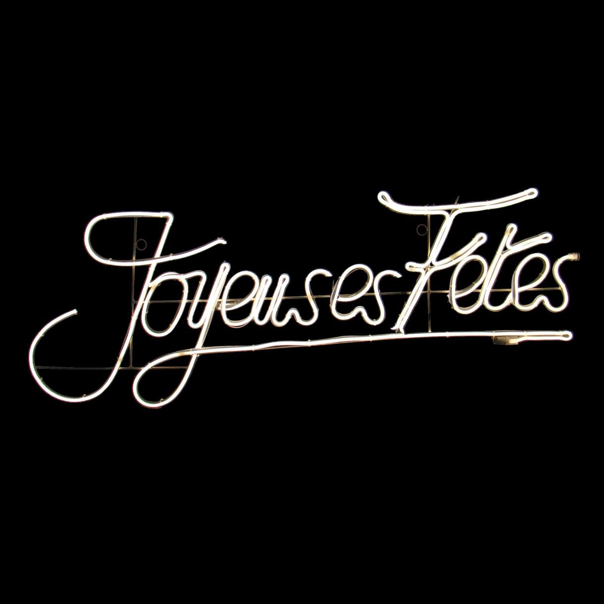 Uithangbord "Joyeuses Fêtes" Warm wit 1080 LED 1