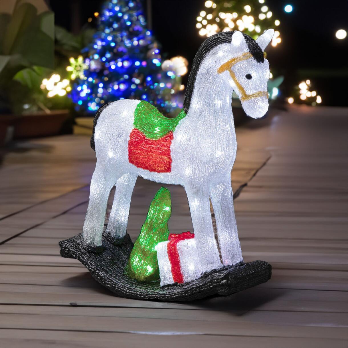 Verlicht paard Pegaseo Koud wit 70 LED 1