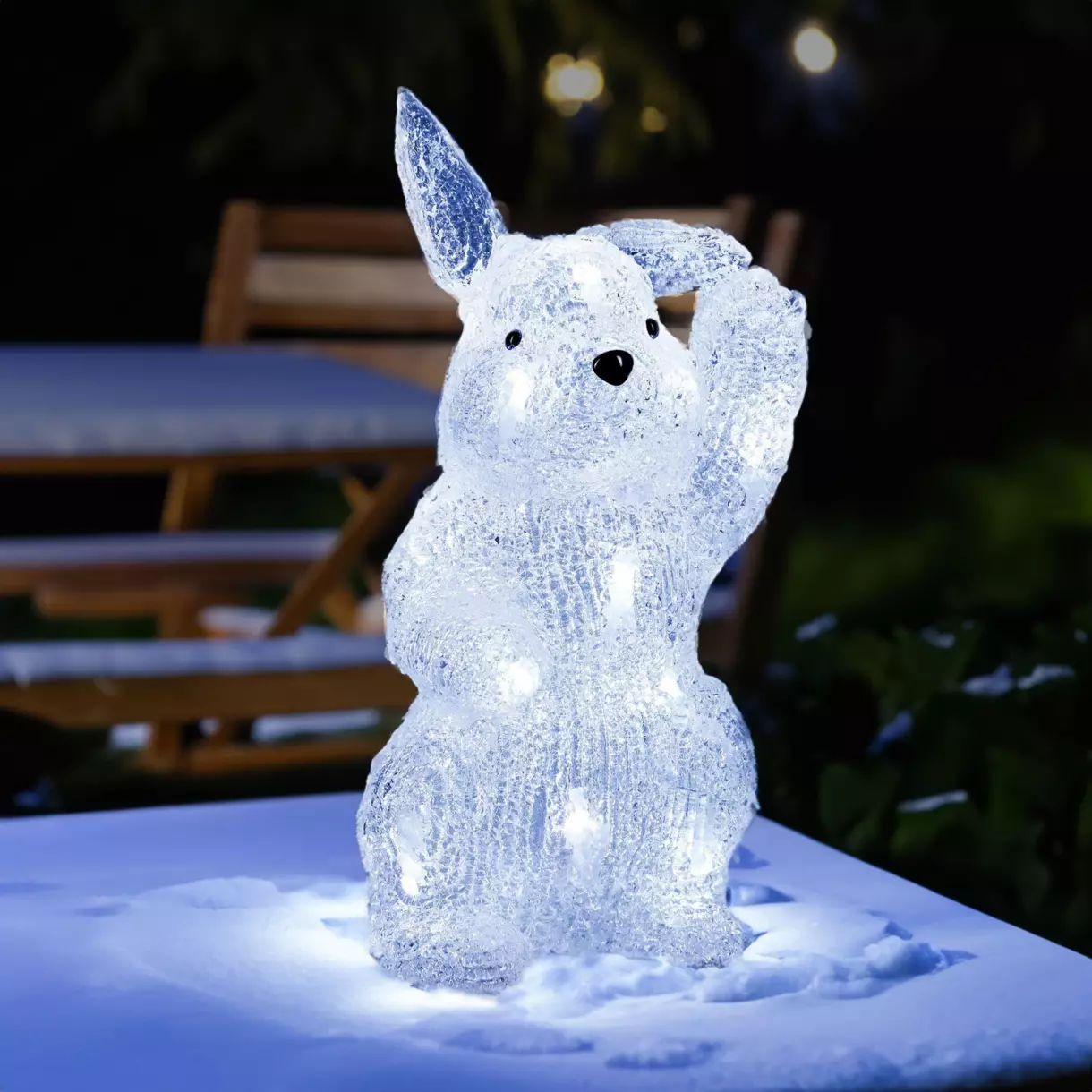 Lapin lumineux Croque-Carotte Blanc froid 20 LED 1