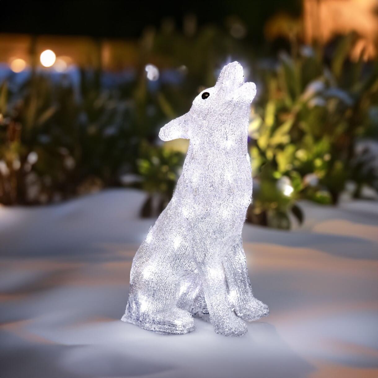 Loup Hurlant lumineux blanc froid 60 LED 1