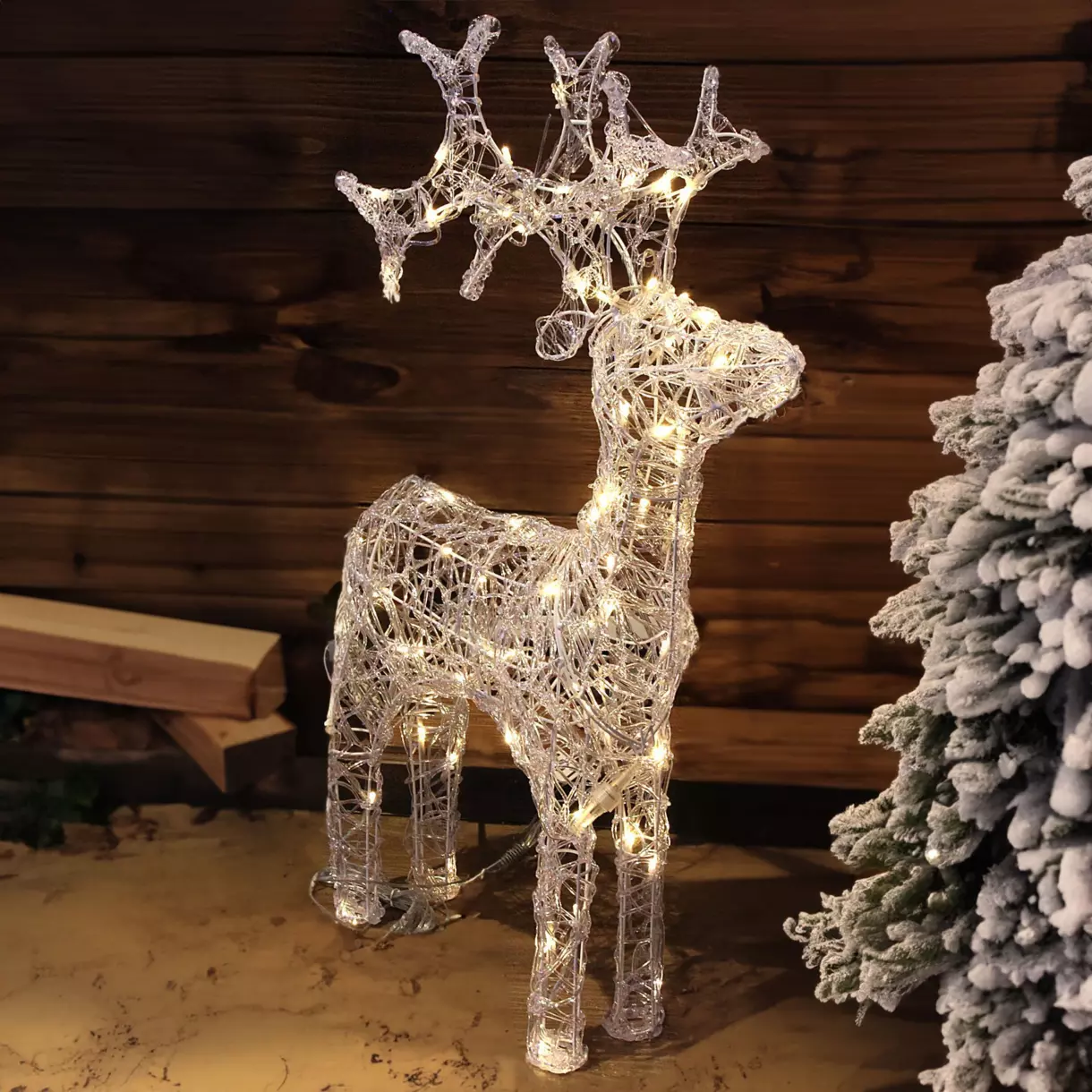 Renne lumineux Pilou Blanc chaud 80 LED 1