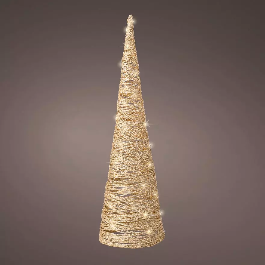 Pirámide luminosa Cono a pilas Blanco cálido 30 LED 1