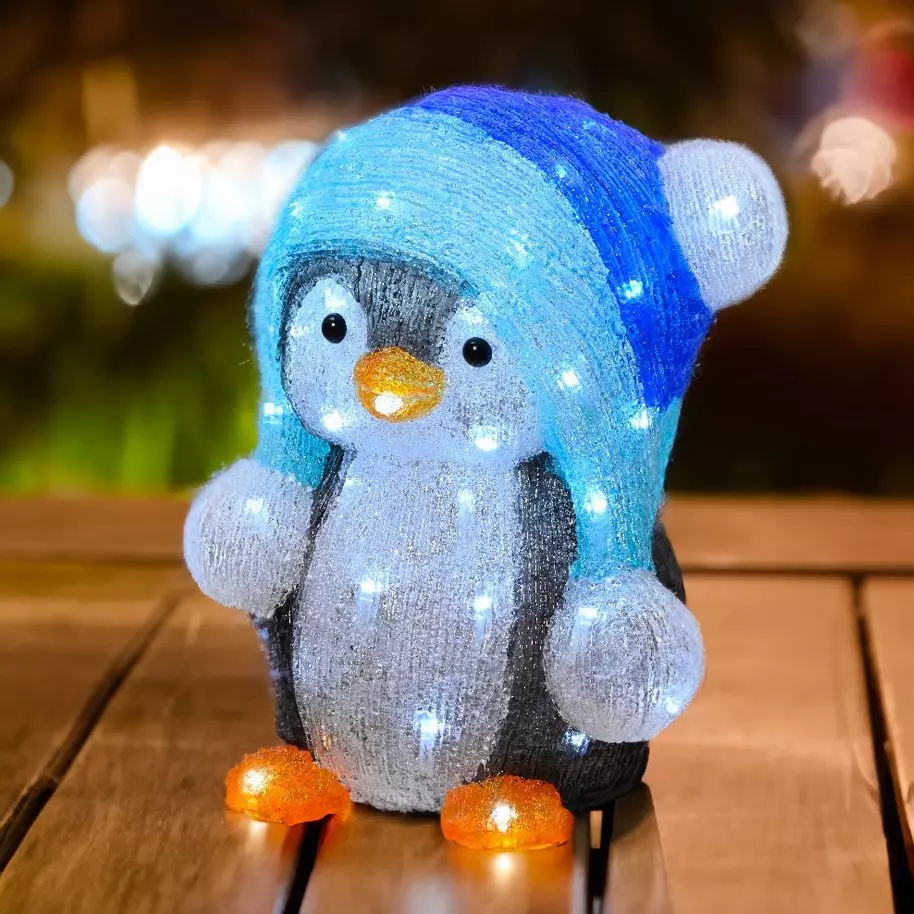 Pingouin lumineux Fripon Blanc froid 60 LED