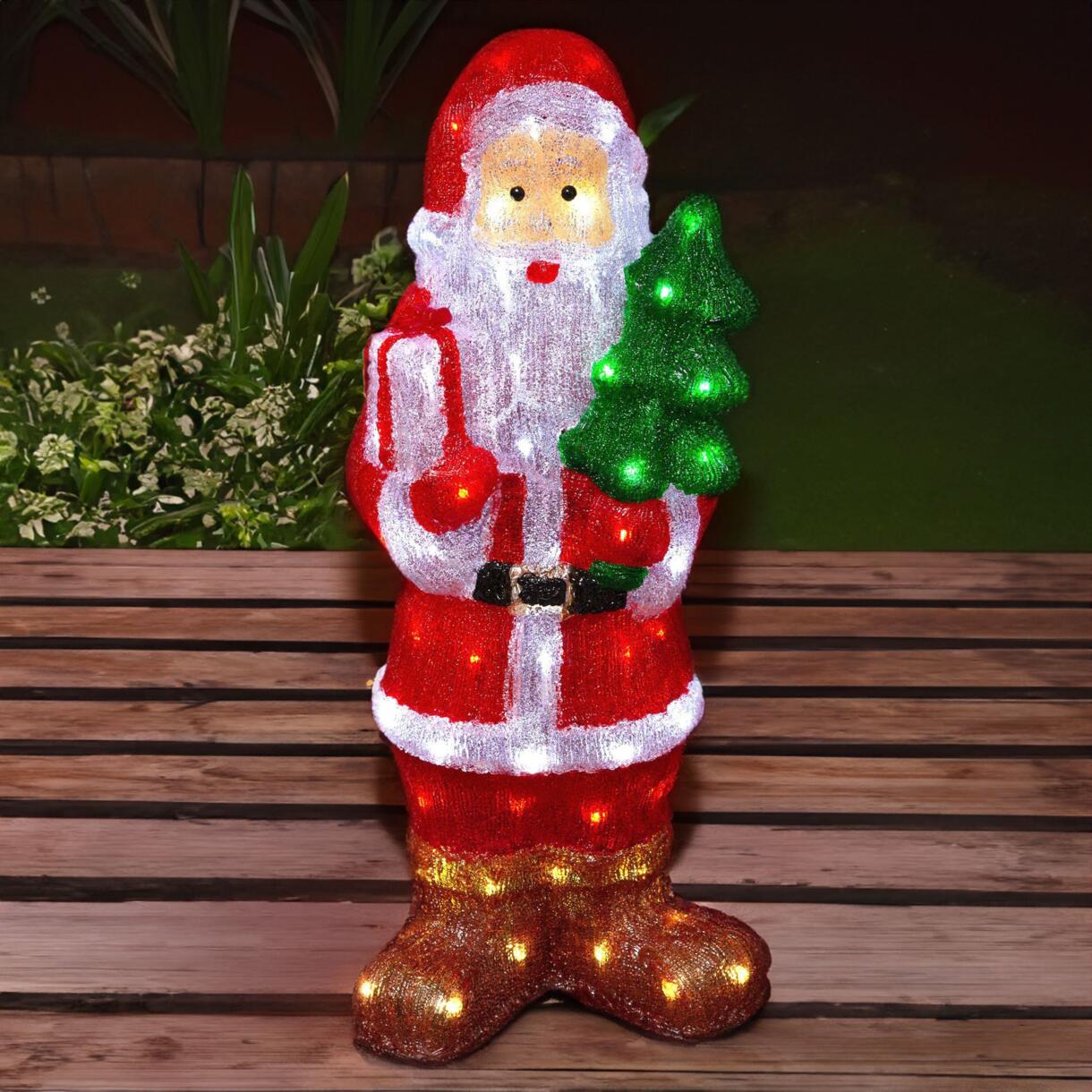 Père Noël lumineux Alexandrin Blanc froid 80 LED 1