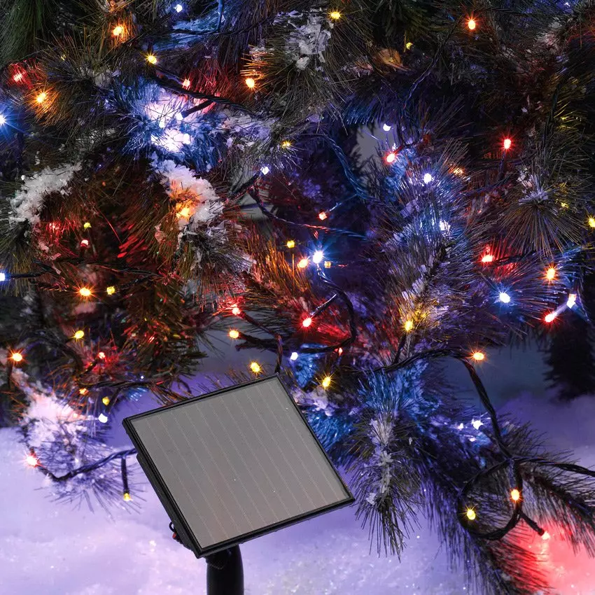 Luces de Navidad Solar 10 m Multicolor 100 LED 1