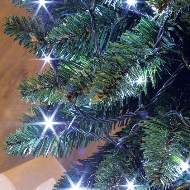 Luces de Navidad Flashing Light 8 m Blanco frío 128 LED 1