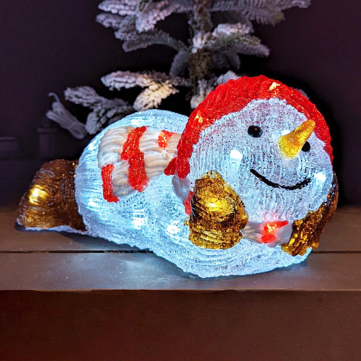 Verlichte sneeuwpop Kenny Koudwit 30 LED 1
