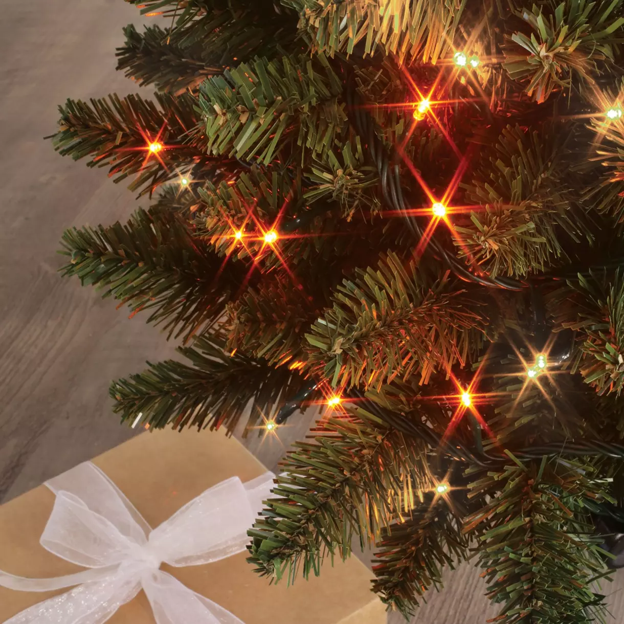 Luces de Navidad Bicolor 8 m Blanco cálido y naranja 128 LED 1