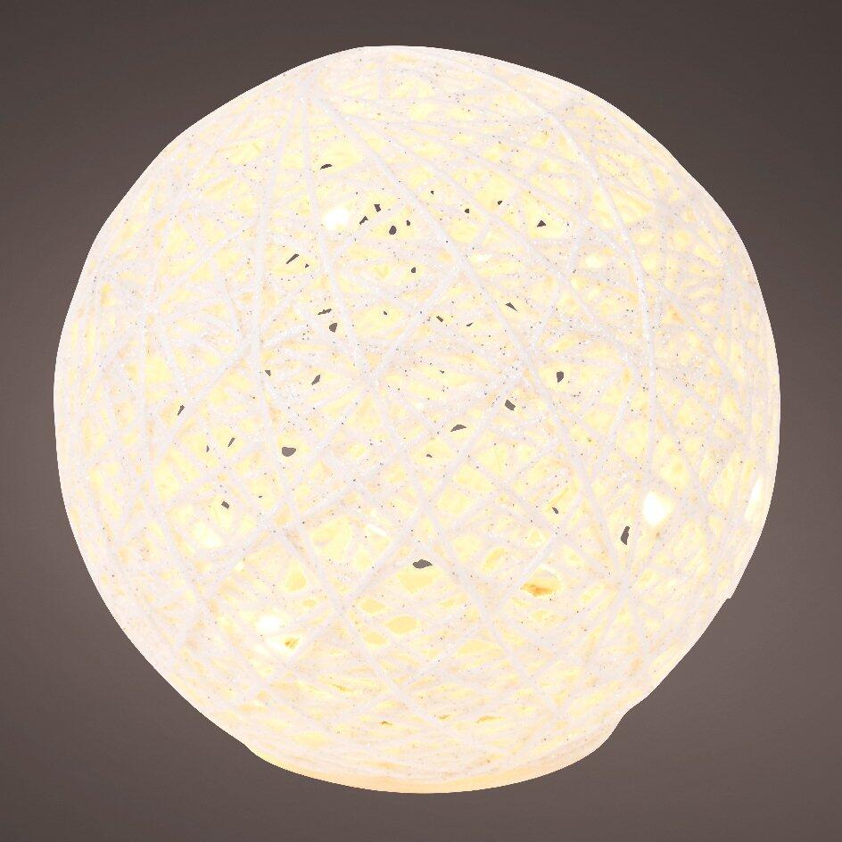 Decoración esfera a pilas blanco  con luz Blanco cálido 20 LED
