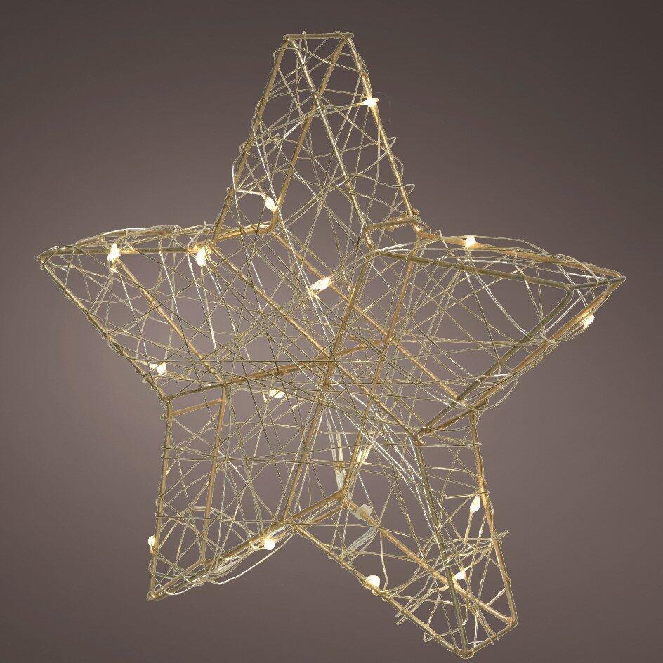 Estrella luminosa Clissy a pilas Blanco cálido 30 LED 1