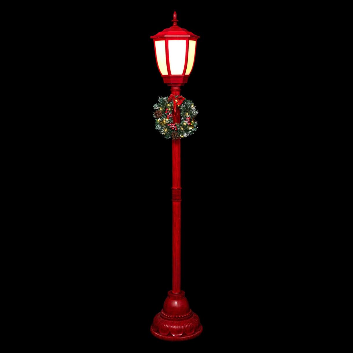 Lampadario illuminato  1 lanterna Rosso/bianco caldo