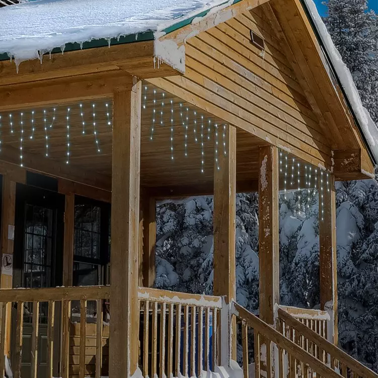 Estalactitas de luces 12,70 m Icicle Blanco frío 640 LED CT 1