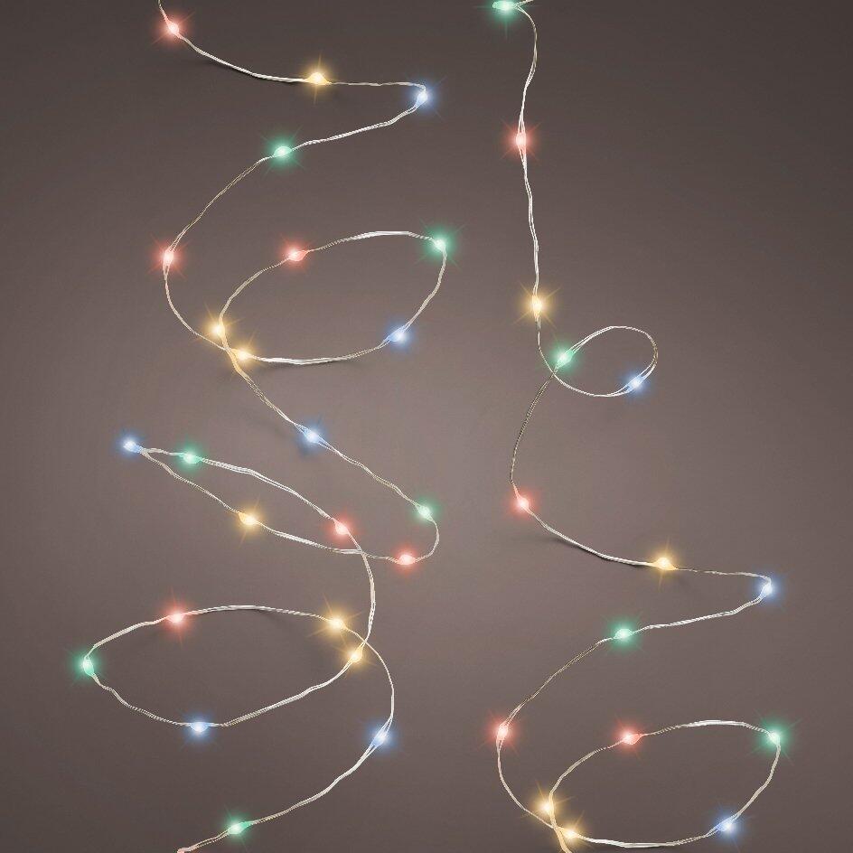 Luces de Navidad Durawise 4,95 m Multicolor 100 Micro LED CA 1