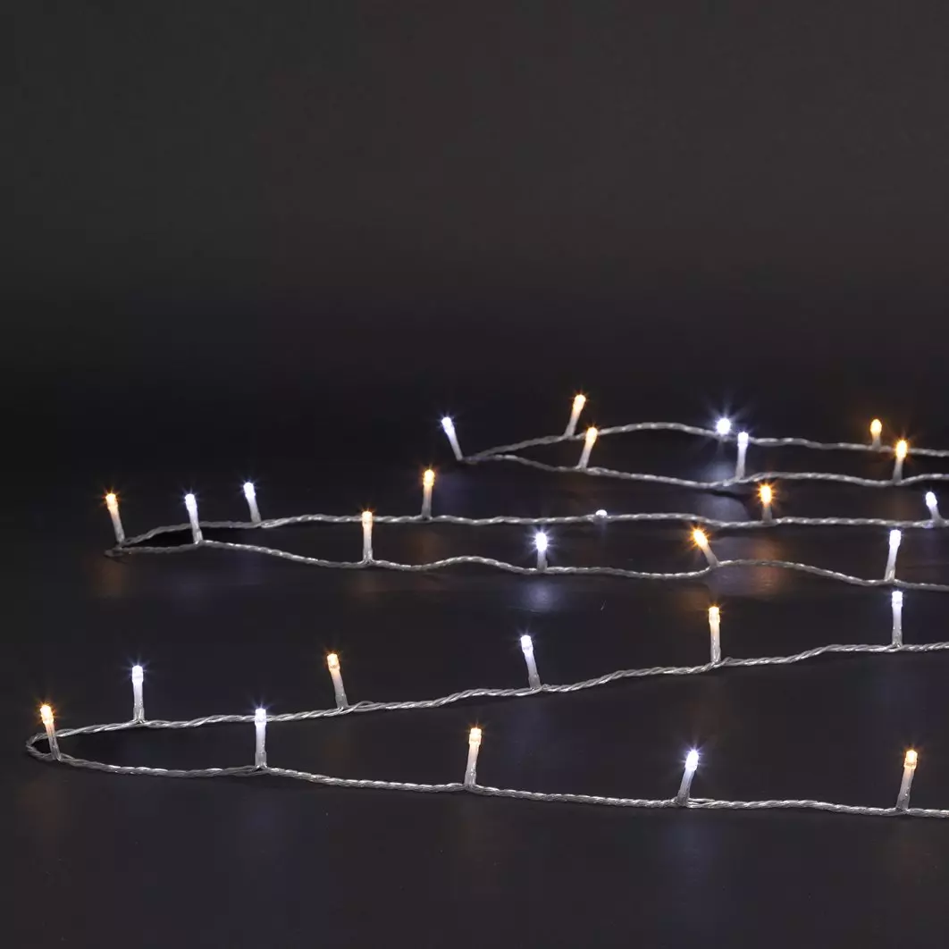 Guirlande lumineuse Timer blanc chaud/ Blanc froid 500 LED 1