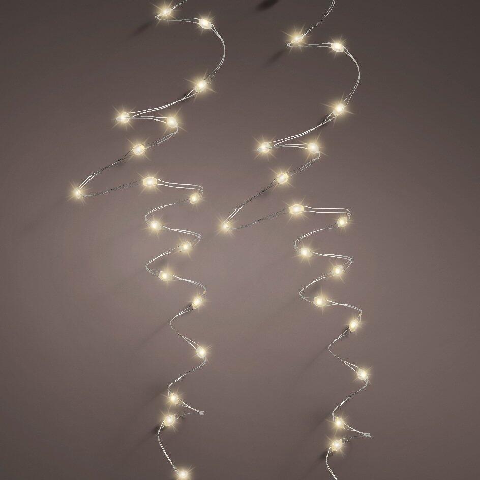 Guirlande lumineuse Durawise à piles 4,95 m Blanc chaud 100 Micro LED CA 1