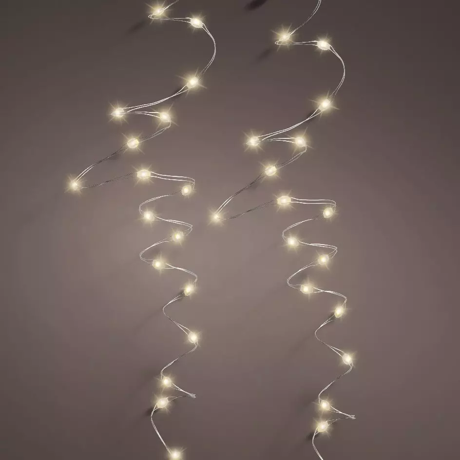 Luces de Navidad Durawise 4,95 m Blanco cálido 100 Micro LED CA 1