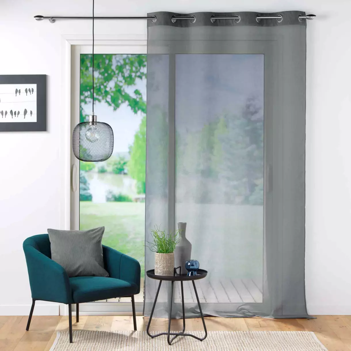 Voilage (140 x 240 cm) Casual Gris anthracite 1