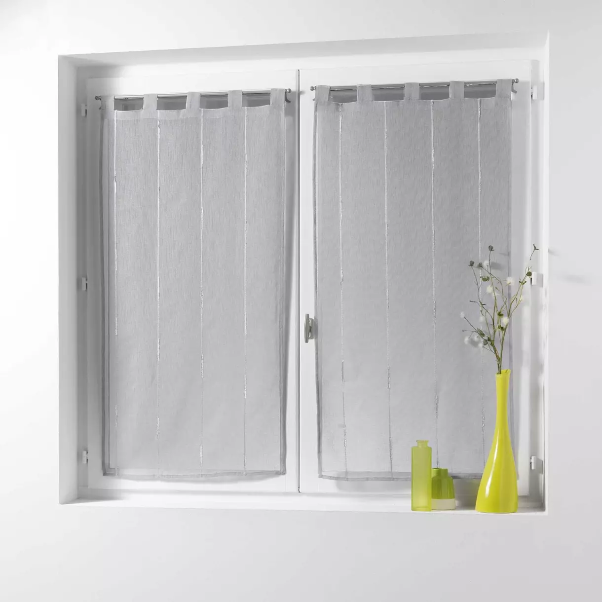 Set van 2 vitrages (60 x 160 cm) Linahe Grijs 1