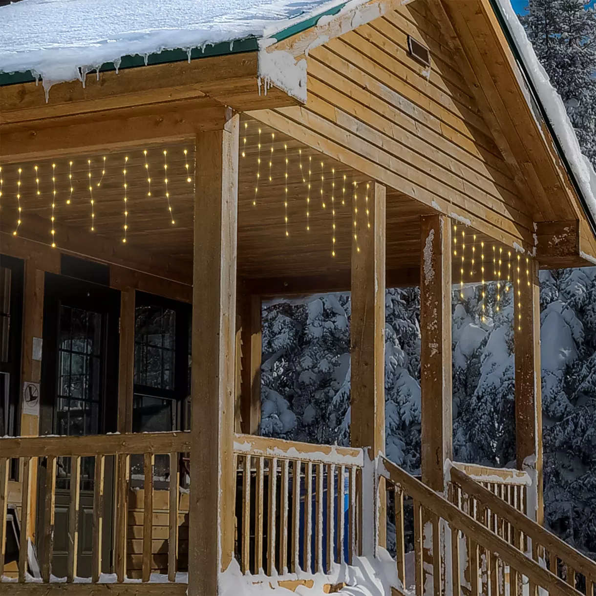 Verlichte ijspegel L 9,50 m Icicle Warm wit 480 LED KT 1