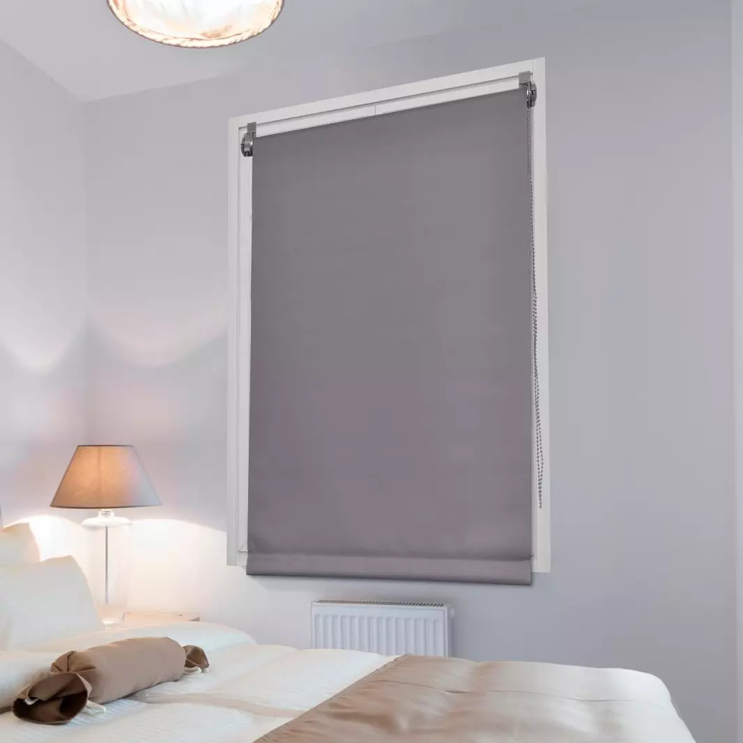 Estor enrollable opaco (75 x 180 cm) Uni Gris 1