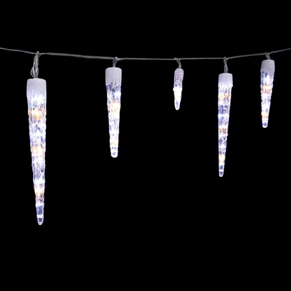 Tweekleurige verlichte ijspegel L1,40 m  63 LED 1
