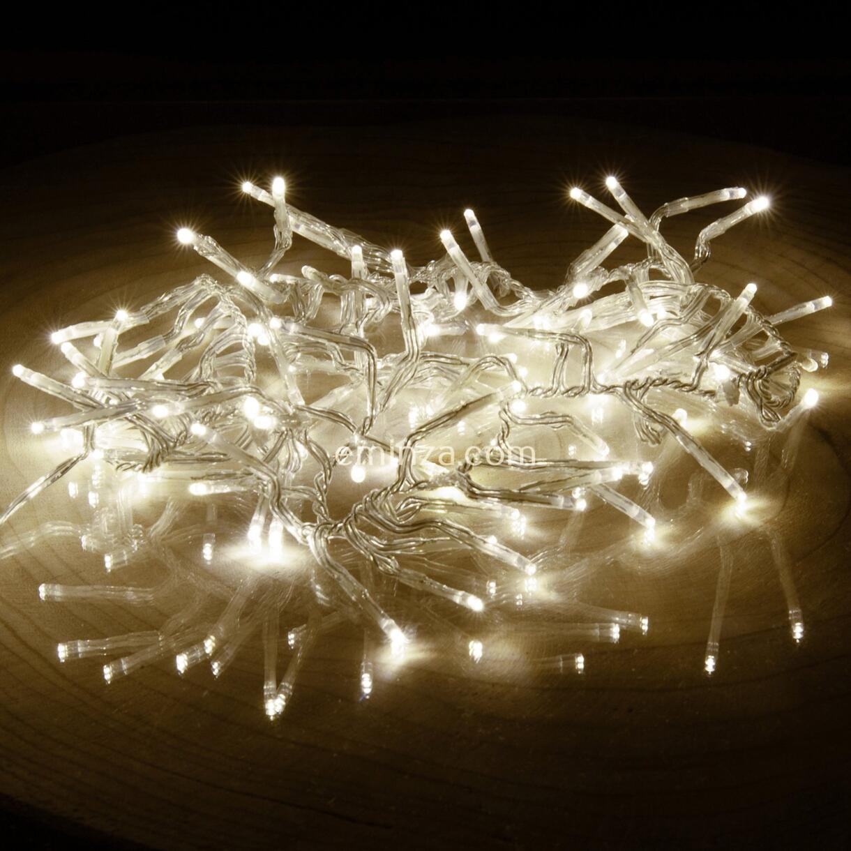 Guirlande lumineuse à piles 1 m Blanc chaud 100 LED 1