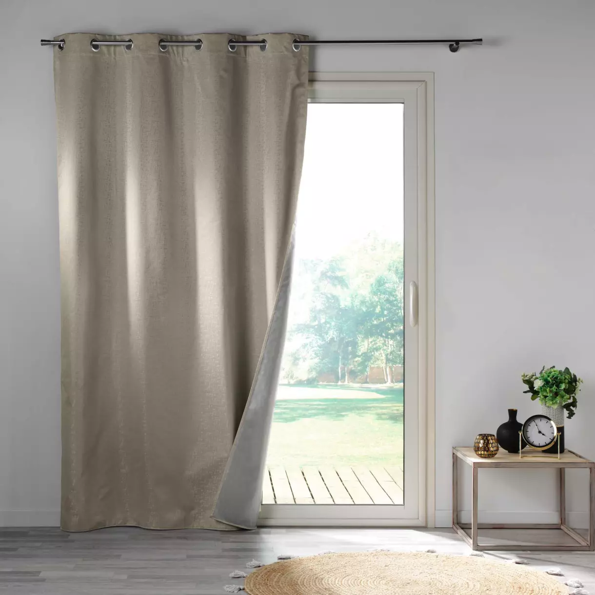 Rideau occultant isolant (140 x 260 cm) Darko Marron noisette