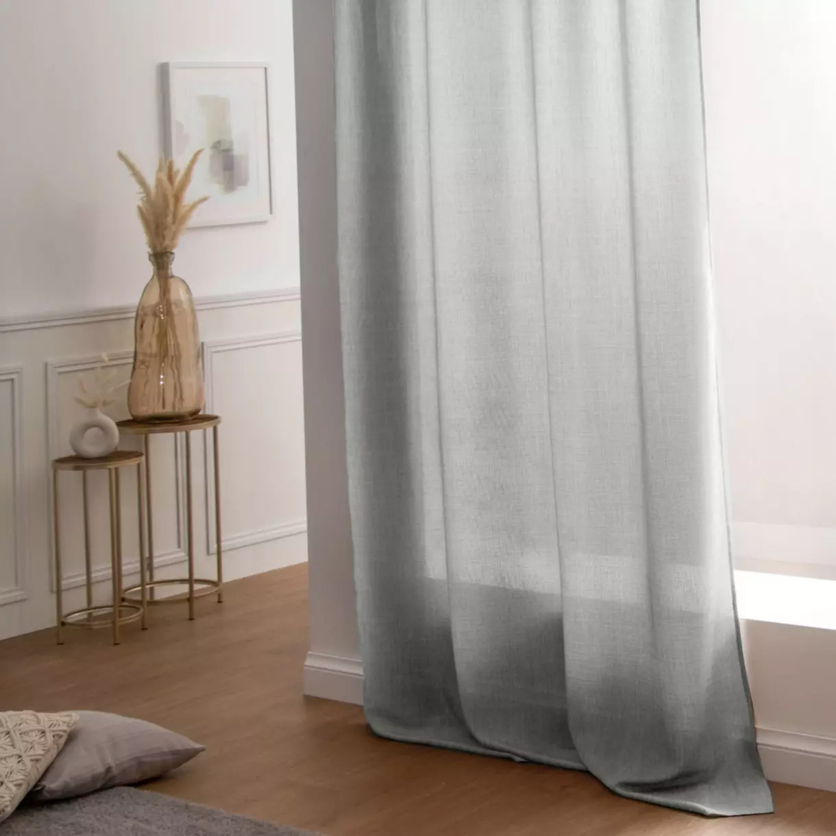 Rideau (140 x H260 cm) Béa Gris 1