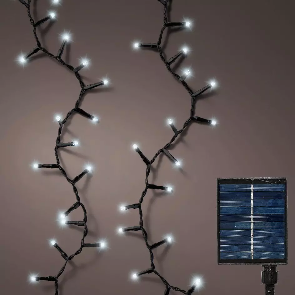 Luces de Navidad Solar  22,50 m Blanco frío 1000 LED 1