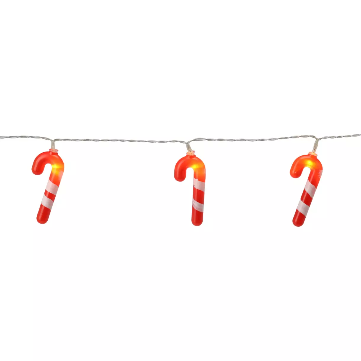 Luces de Navidad Bastón de caramelo a pilas Blanco cálido 1