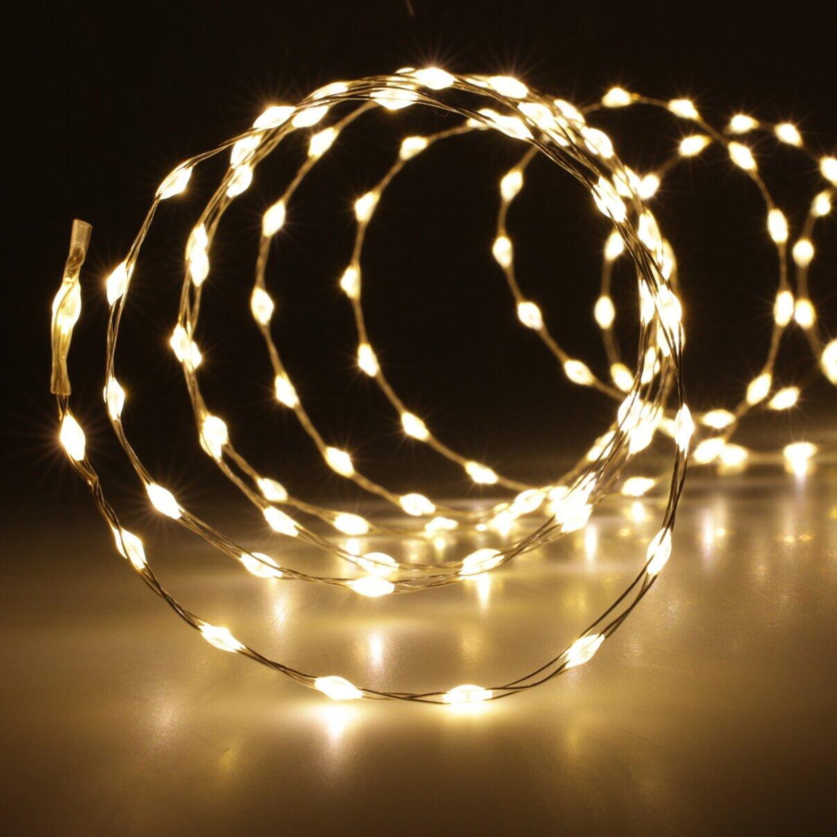 Luces de Navidad Micro LED 9,07 m Blanco cálido 567 LED CA 1