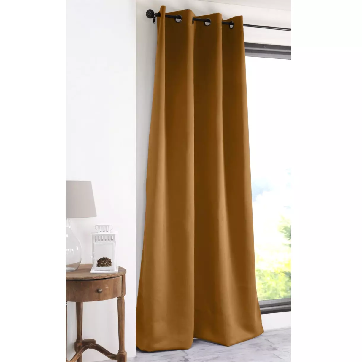 Cortina opaca (140 x alto 280 cm) Notte Marrón camel 1