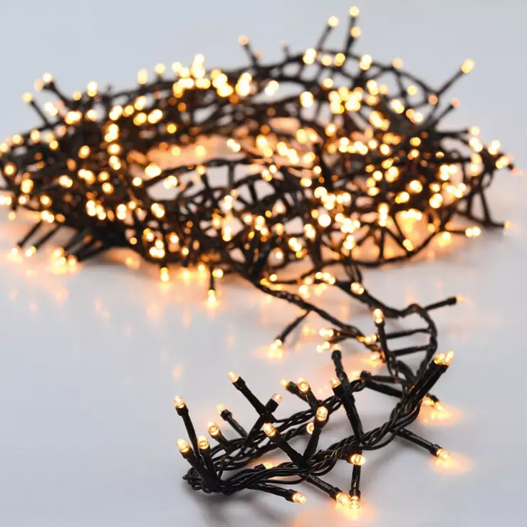 Luces de Navidad Lujo 24 m Blanco cálido 1200 LED 1
