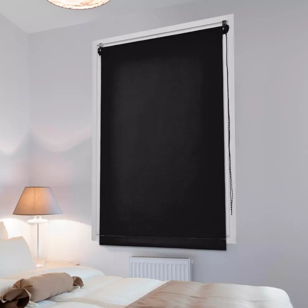 Estor enrollable opaco (75 x 180 cm) Uni Negro 1