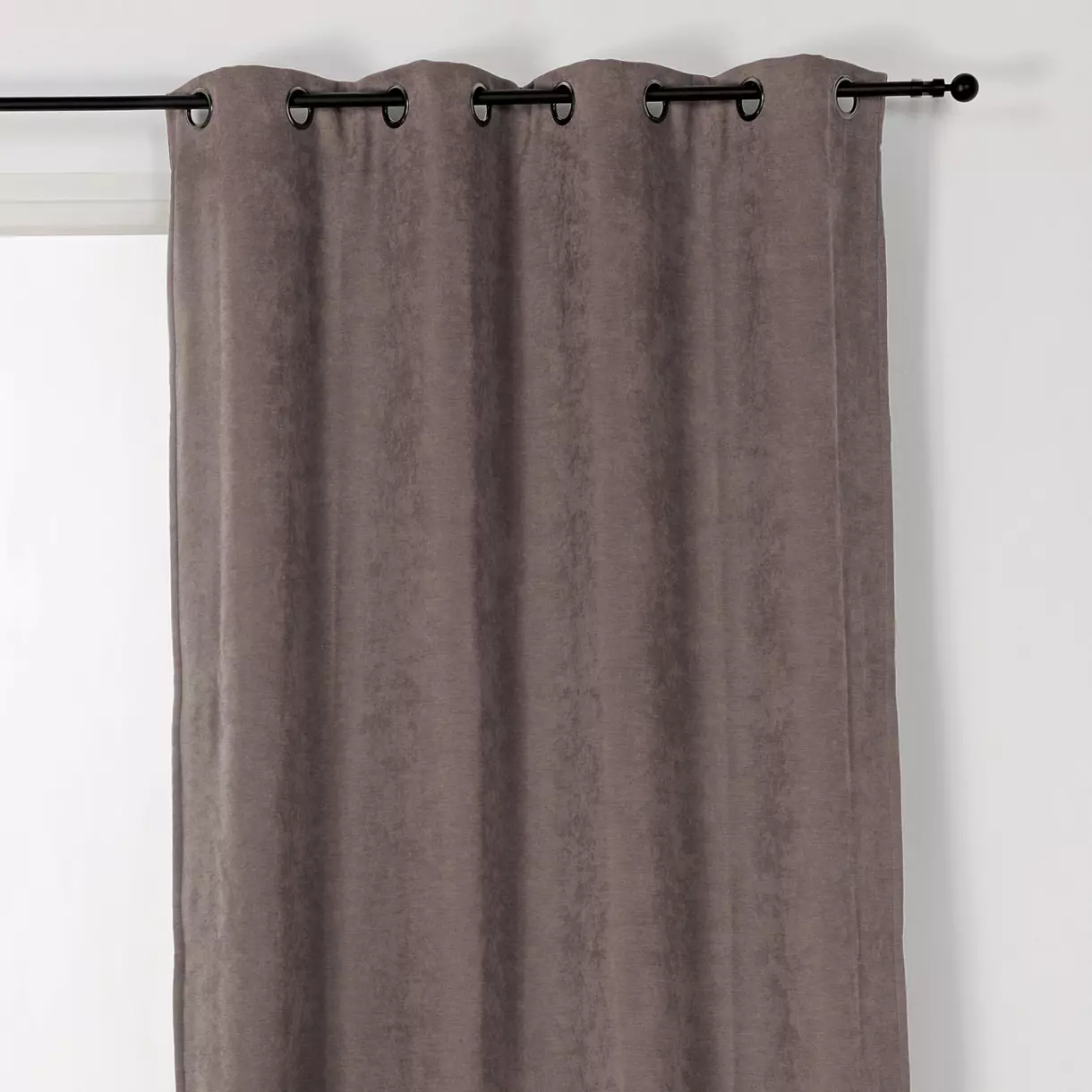 Rideau occultant isolant (140 x H260 cm) Alaska Taupe foncé 1