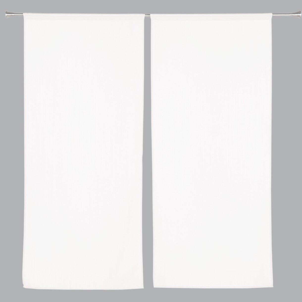 2er Set Gardinen (45 x 120 cm) Etamin Morgentau Weiß 1