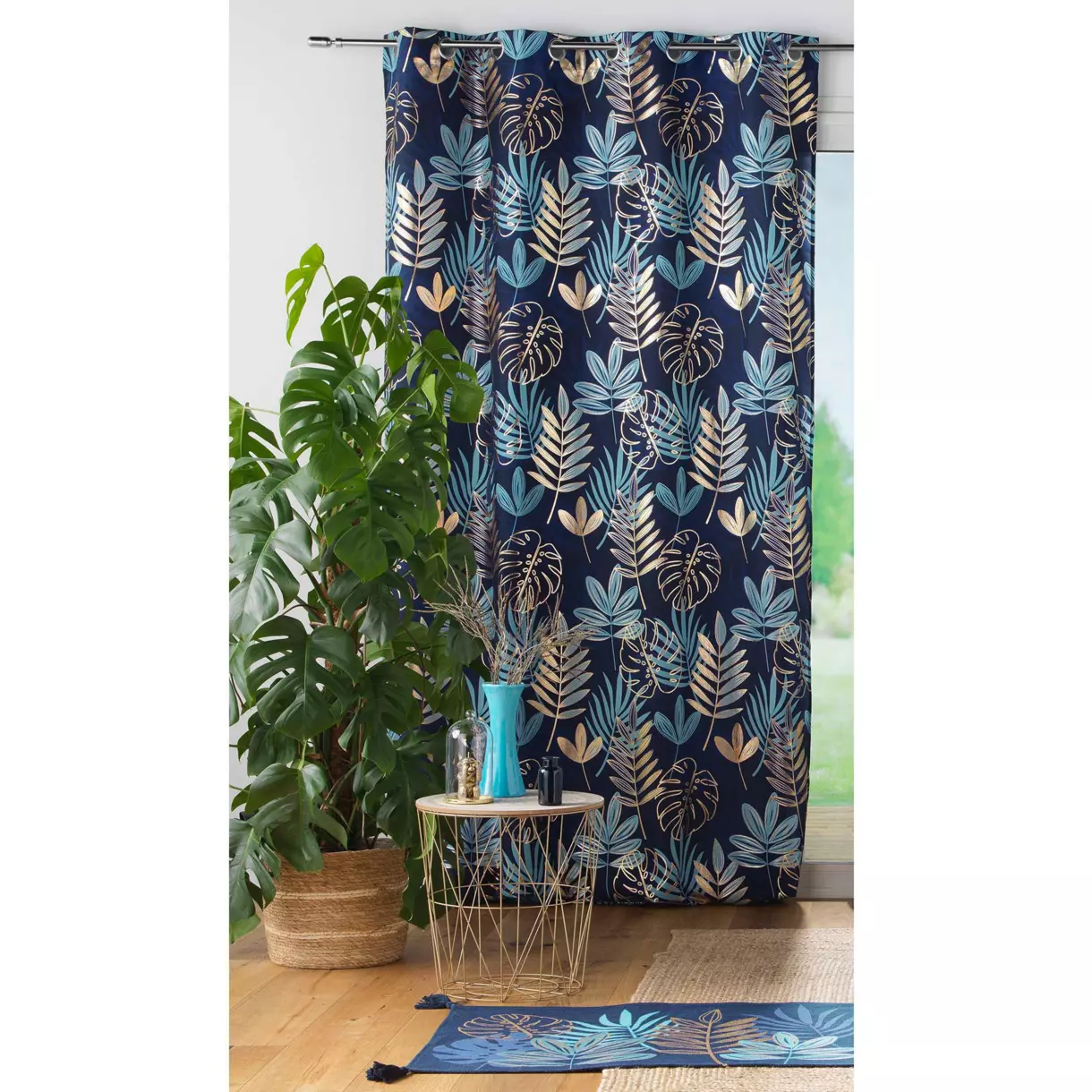 Rideau (140 x 260 cm) Ornella Bleu 1