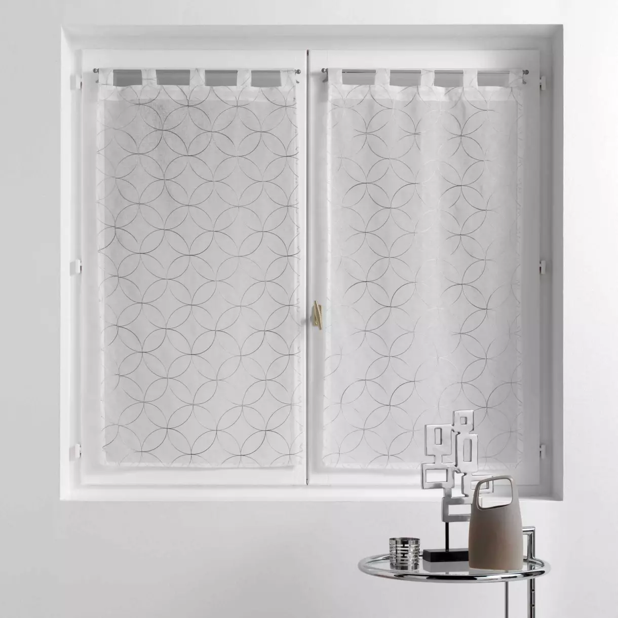 Paire de voilages (60 x 120 cm) Olympia Gris 1
