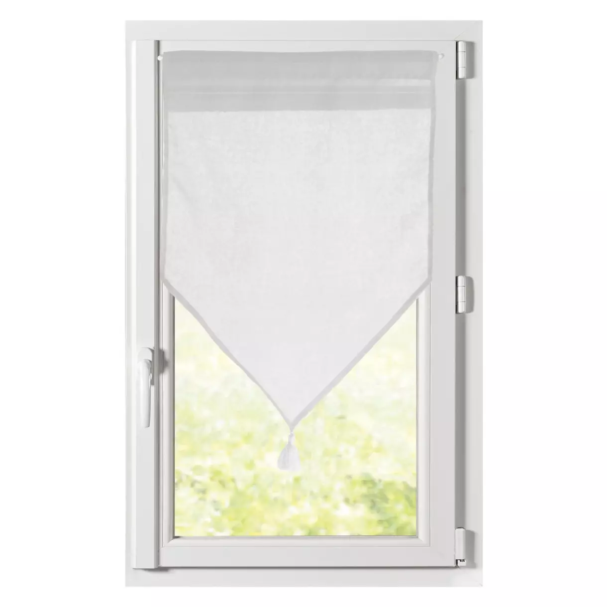 Par de visillos cortos (60 x 90 cm) Monna Blanco 1