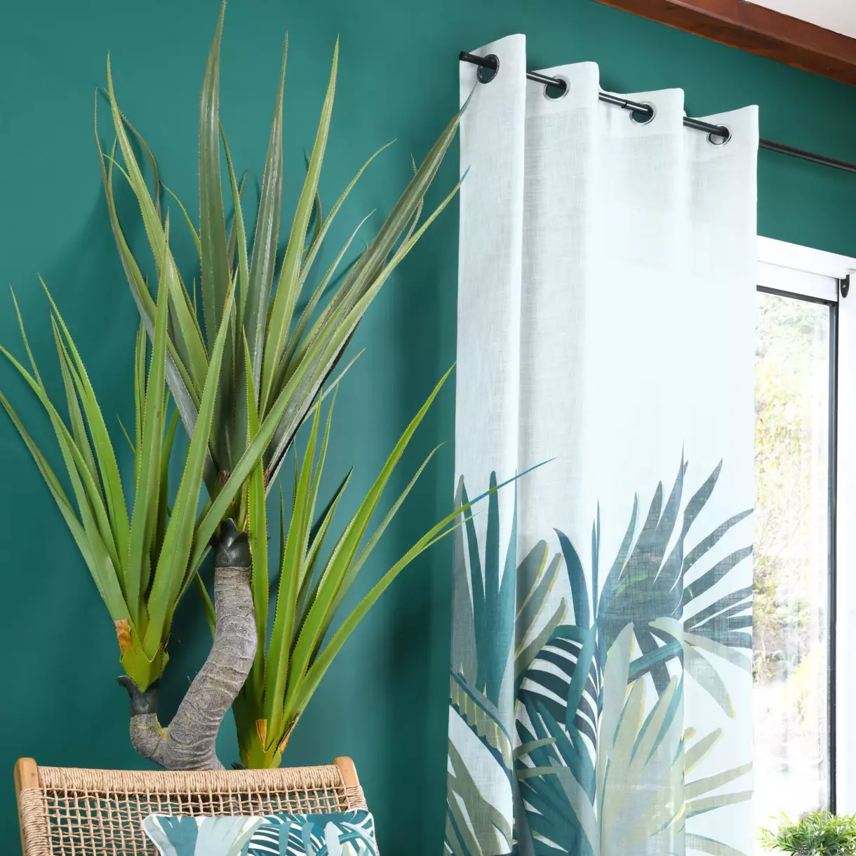Cortina semi-opaca(140 x 260 cm) Malanga Verde 1