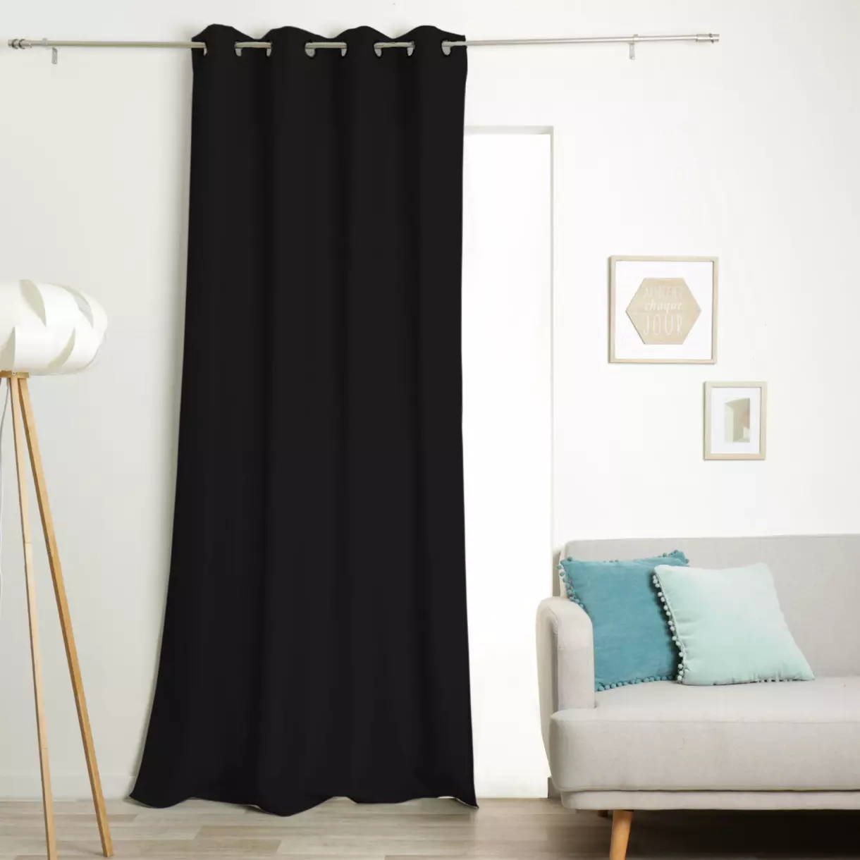 Rideau (135 x H240 cm) Nelson Noir 1