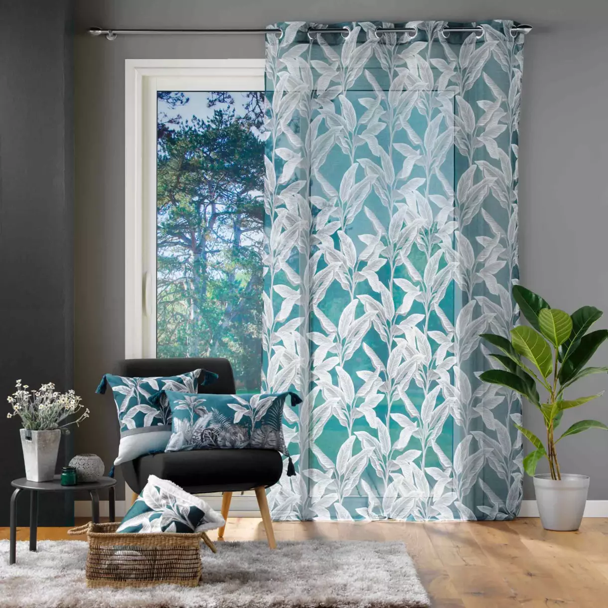 Visillo (140 x 240 cm) Isibelle Azul 1