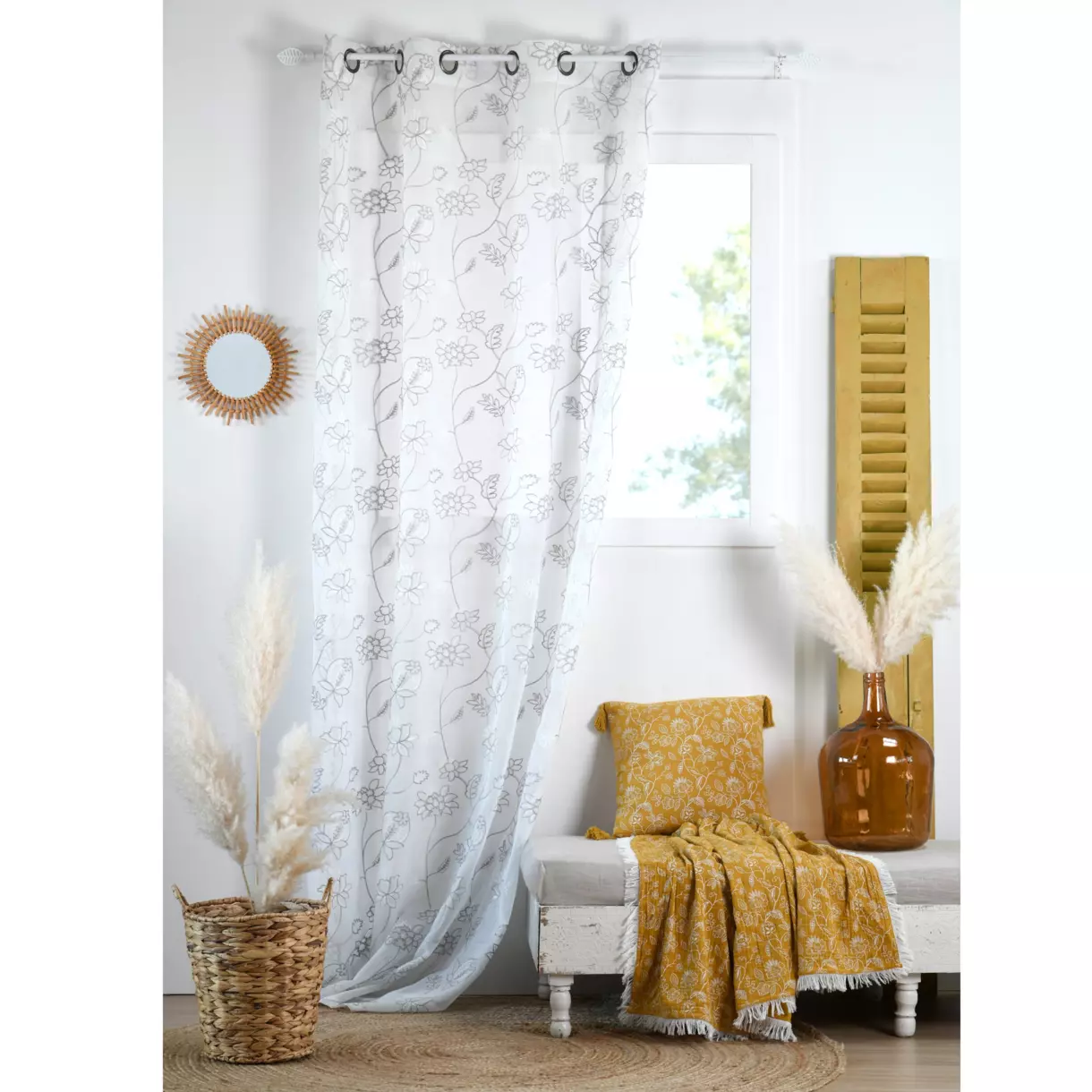 Voilage (140 x 260 cm) Persian Blanc