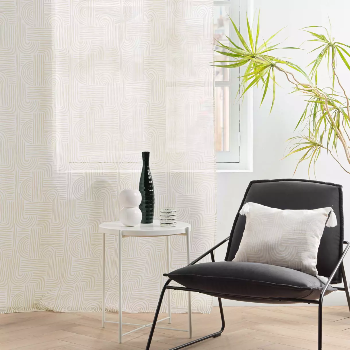 Visillo (140 x 280 cm) Pandore Blanco