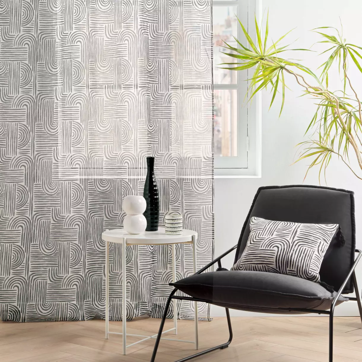 Voilage (140 x 280 cm) Pandore Noir