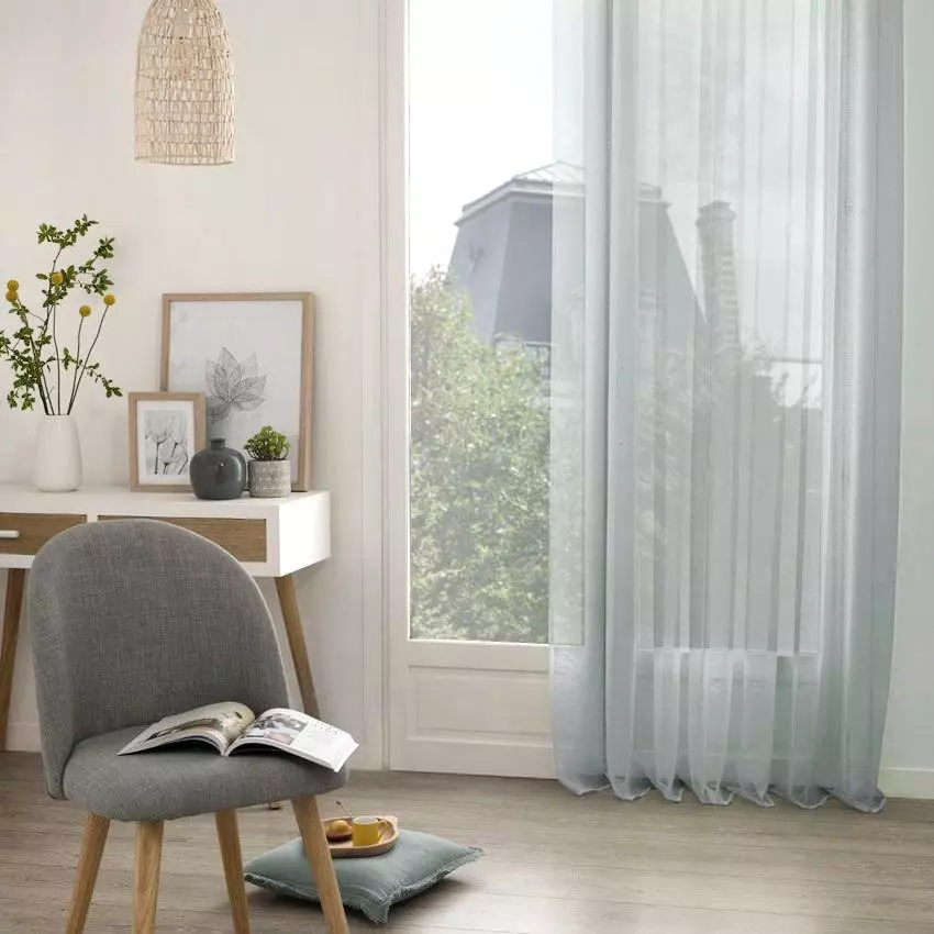 Visillo (135 x 240 cm) Moly Gris 1